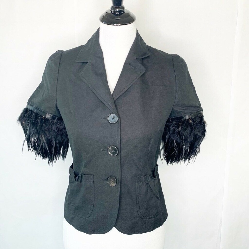 Laundry Industry Jacket Black Short Faux Fur 1